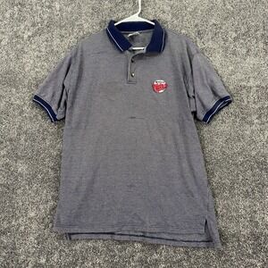 Vtg Minnesota Twins Dynasty Shirt Mens Large Blue Short Sleeve Polo Embroidered